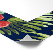 Marine und Gold | Begrüßungszeichen des tropischen Poster (Ecke)