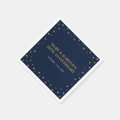 Marine und Gold | Eleganter klassischer Hochzeitst Serviette (Ecke)