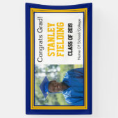 Marine und Gold Grad One Foto Banner (Vertikal)