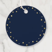 Marine und Gold | Modern Birthday Gefallen Vielen  Geschenkanhänger (Rückseite)