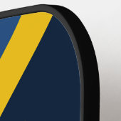 Marine und Gold Personalisiert Pickleball Schläger (Linke Seite)