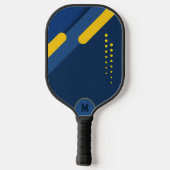 Marine und Gold Personalisiert Pickleball Schläger (Rückseite)