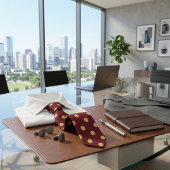 Marine und Gold Polka-Punkte Krawatte