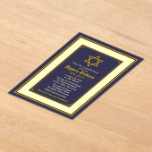 Marine und Gold Star von David Bar Mitzvah Acryleinladungen (Ablage )
