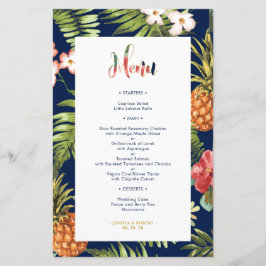 Marine und Gold | Tropical Summer Wedding Menu Car