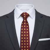 Marine und Gold Tupfen Krawatte