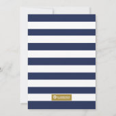 Marine-und GoldBabyparty-Einladung, Baby Einladung (Rückseite)