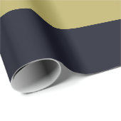 Marine-und Goldc$horizontal-gestreiftes Packpapier (Rolleneckpunkt)