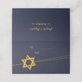 Marine und Goldener Star der David-Platzkarte Platzkarte (Außenseite Aufgefaltet)