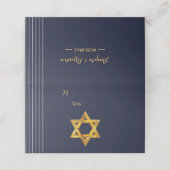 Marine und Goldener Star der David-Platzkarte Platzkarte (Außenseite Aufgefaltet)