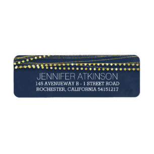 Marine-und Goldmoderne Hochzeit