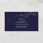 Marine-und Goldnachtstern-sichelförmiger Mond Visitenkarte (Rückseite)