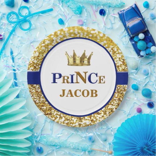 Marine- und Goldprinz-Teller Prinz-Tellers | Pappteller (Party)