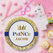 Marine- und Goldprinz-Teller Prinz-Tellers | Pappteller (Party)