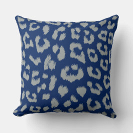 Marine-und grauer Leopard-umschaltbares Kissen