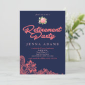 Marine und Korallen, Retirement-Party Einladungen (Stehend Vorderseite)