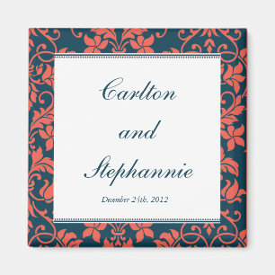 Marine und Korallendampfer Hochzeitsmagnet-Gefälli Magnet