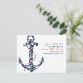 Marine und Korallenriff Save the Date Ankündigungspostkarte (Stehend Vorderseite)