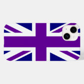 Marine und Lila Union Jack Case-Mate iPhone Hülle (Rückseite (Horizontal))