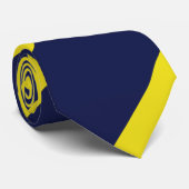 Marine-und Mais-breiter Regimentsstreifen Krawatte (Gerollt)