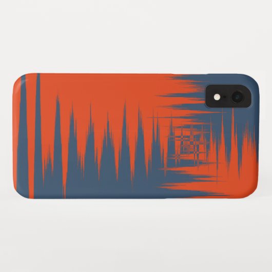 Marine und Orange Case-Mate iPhone Hülle (Rückseite (Horizontal))