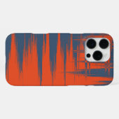 Marine und Orange iPhone Hülle (Rückseite (Horizontal))