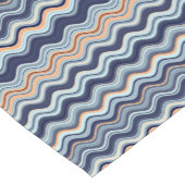 Marine und Orange Wavy Streifen Kurzer Tischläufer (Ecke)
