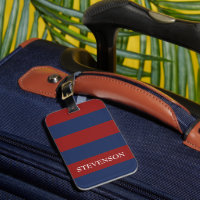 Marine und Red Rugby Stripes