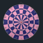 Marine und rosa dartscheibe<br><div class="desc">Navy und Rosa Dart Board</div>