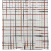 Marine-und Rost-Gitter auf hellgrauem (fast weiß) Duschvorhang (Vorderseite)