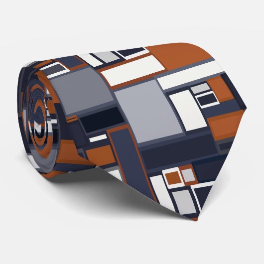 Marine-und Rost-Mitte- des Jahrhundertsmodernes Krawatte (Gerollt)