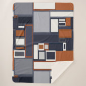 Marine-und Rost-Mitte- des Jahrhundertsmodernes Sherpadecke (Vorderseite)