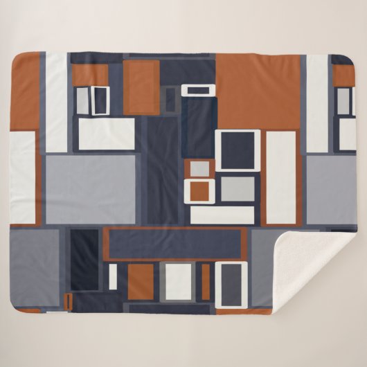 Marine-und Rost-Mitte- des Jahrhundertsmodernes Sherpadecke (Vorderseite (Horizontal))