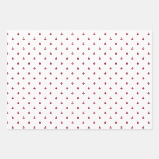 Marine und Rot Geschenkpapier Set (Vorderseite 3)