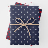 Marine und Rot Geschenkpapier Set (Beispiel)