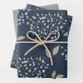 Marine und Sage Floral Geschenkpapier Set (Beispiel)