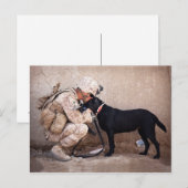 Marine und sein Hund Postkarte (Vorne/Hinten)