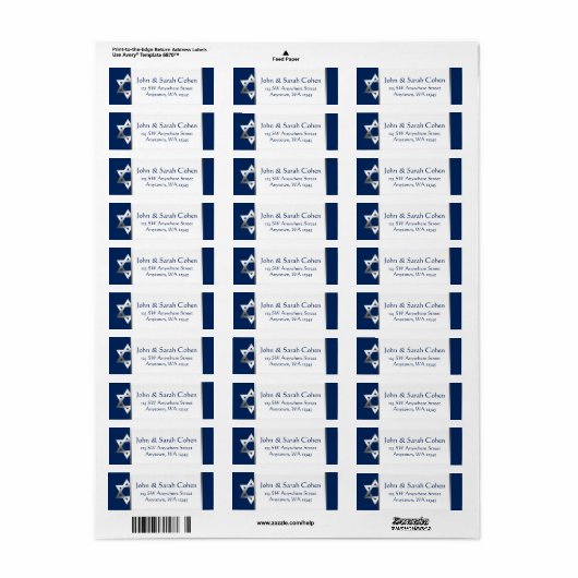 Marine und Silberstar der David-Rücksendeadresse (Vorne)