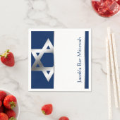 Marine und Silberstar von David Bar Mitzvah Serviette (Beispiel)