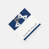 Marine und Silberstar von David Bar Mitzvah Serviette (Ecke)