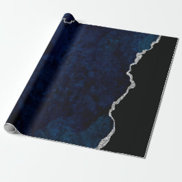 Marine und Silver Agate Geschenkpapier