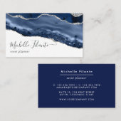 Marine und Silver Agate Visitenkarte (Vorne/Hinten)