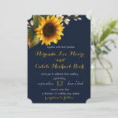 Marine und Sonnenblumen Einladung (Stehend Vorderseite)