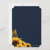 Marine und Sonnenblumen Einladung (Rückseite)