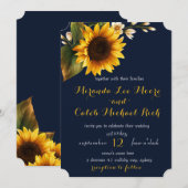 Marine und Sonnenblumen Einladung (Vorne/Hinten)