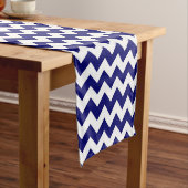 Marine und weißer Zickzack-Tabellen-Läufer Kurzer Tischläufer (Beispiel)