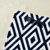 MARINE UND WEISSES GESTREIFTES MONOGRAMM-SEEanker Strandtuch (Beispiel)