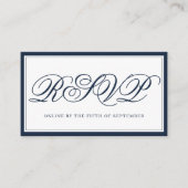 Marine und White Elegante QR UAWG Begleitkarte (Vorderseite)