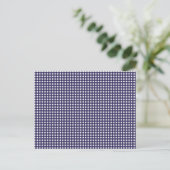 Marine und White Gingham Postkarte (Stehend Vorderseite)