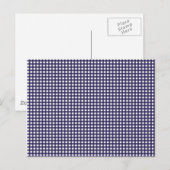 Marine und White Gingham Postkarte (Vorne/Hinten)